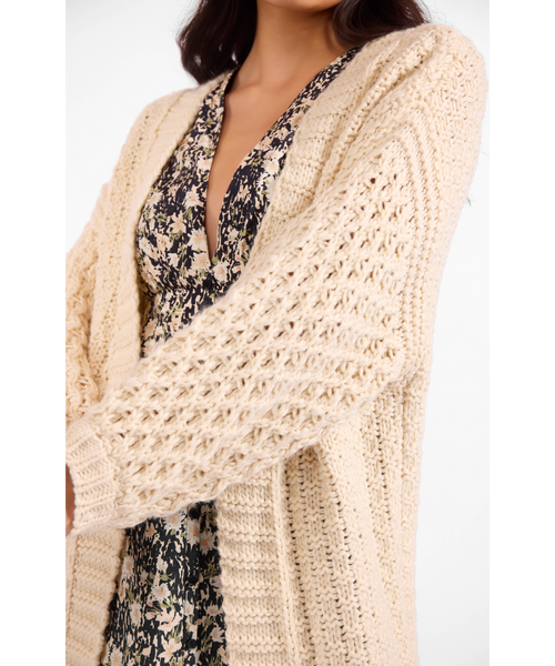Ziggy Hand Knit Chunky Long Cardigan