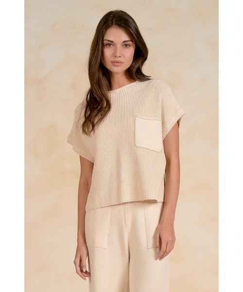 Kelsie Knit Pleat Hem Pants