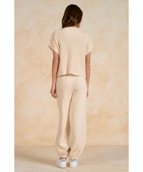 Kelsie Knit Pleat Hem Pants