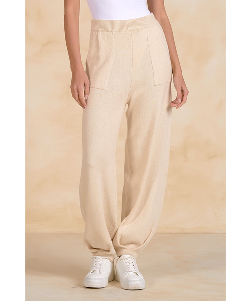 Kelsie Knit Pleat Hem Pants
