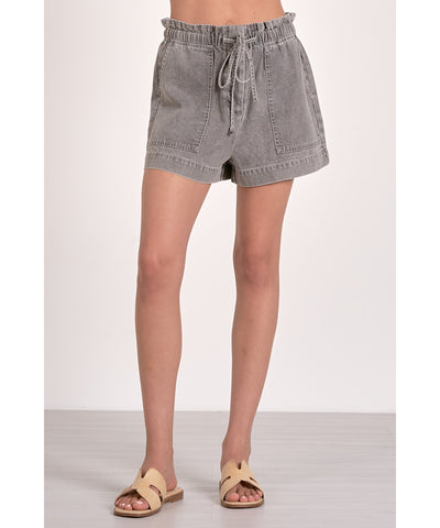 Liza Denim Shorts - Grey