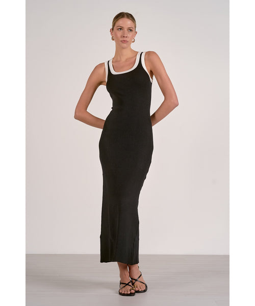 Rinna Ribbed Contrast Tank Dress