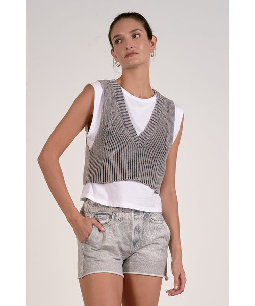 Vicki Knit Vest/Tee Combo
