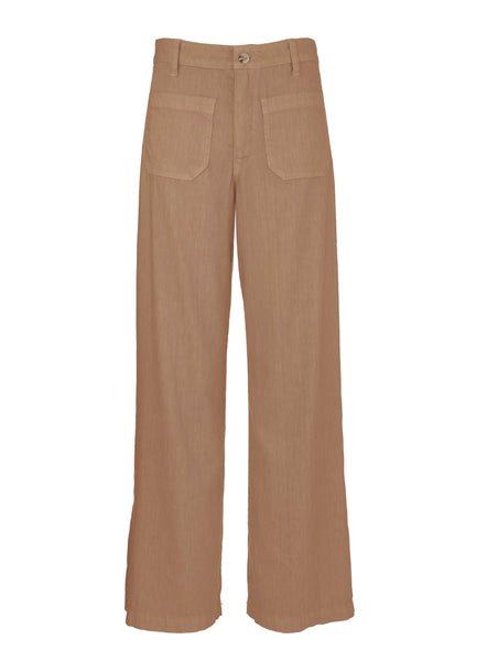 Meg Patch Pocket Linen Blend Trouser Pant