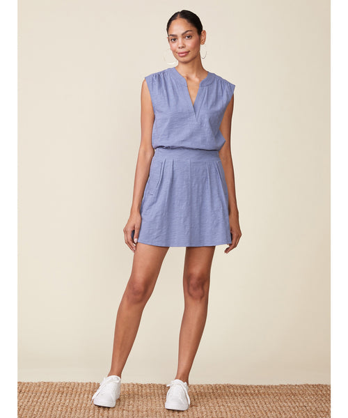 Dillie Slub Mini Skirt - Denim