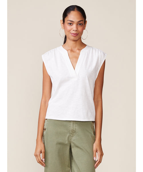 Dillie Slub Tank Top - Ivory