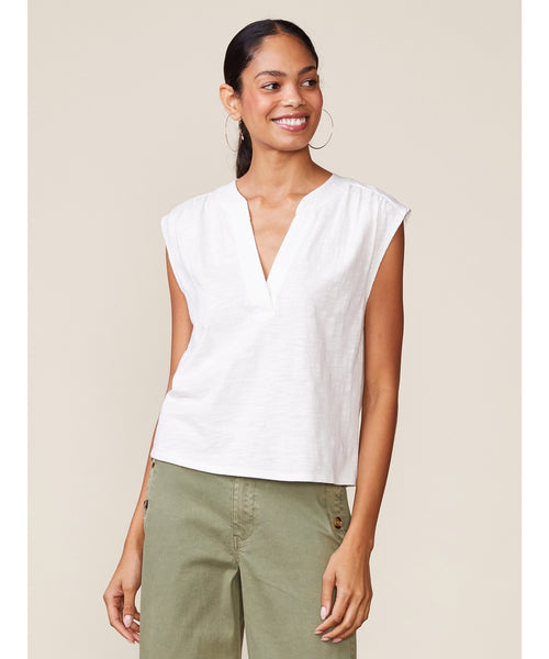 Dillie Slub Tank Top - Ivory
